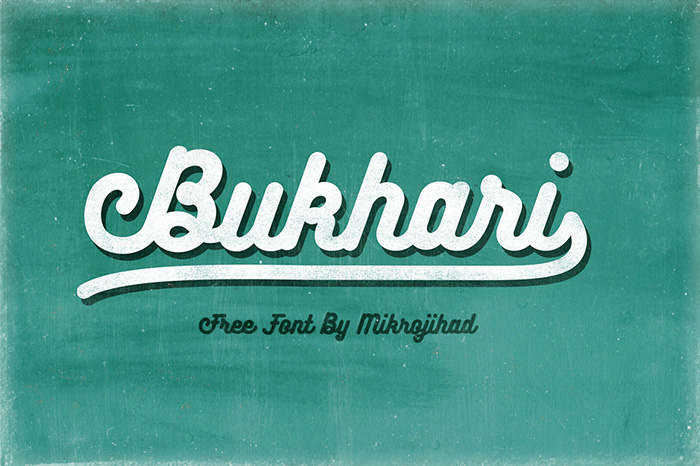 Bukhari Script Font: Bold Campaign Typography