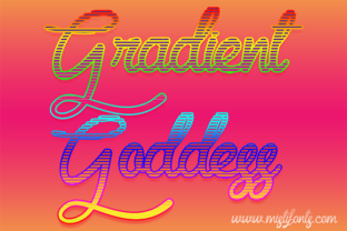 Gradient Goddess Font: A Script Typeface for Editorial Design
